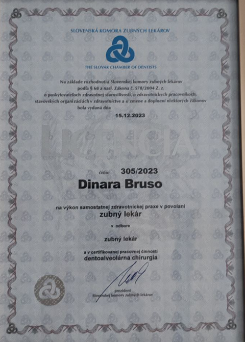 Certifikát 1